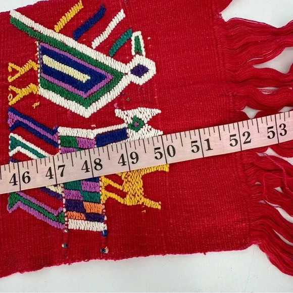 Vintage 70s or 80s handwoven Guatemalan embroidered sash faja huipil from nebaj - Picture 8 of 10